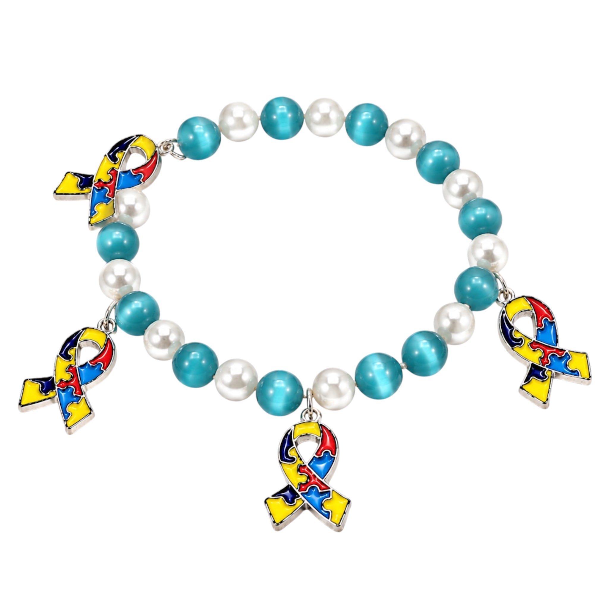 Winter Rose Autism Awareness Bracelet
