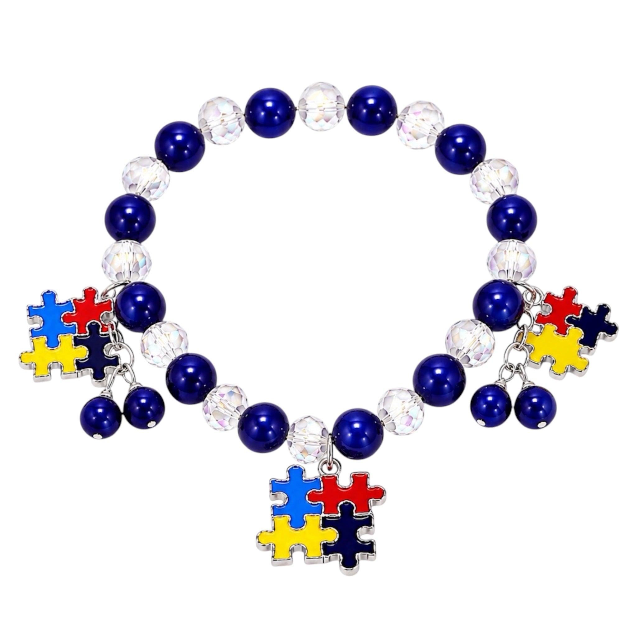 Winter Rose Autism Awareness Bracelet