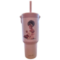 Fuchsia Faith Flow 30oz Tumbler with Handle & Retractable Straw